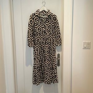 Zara geometric print tiered Karen dress